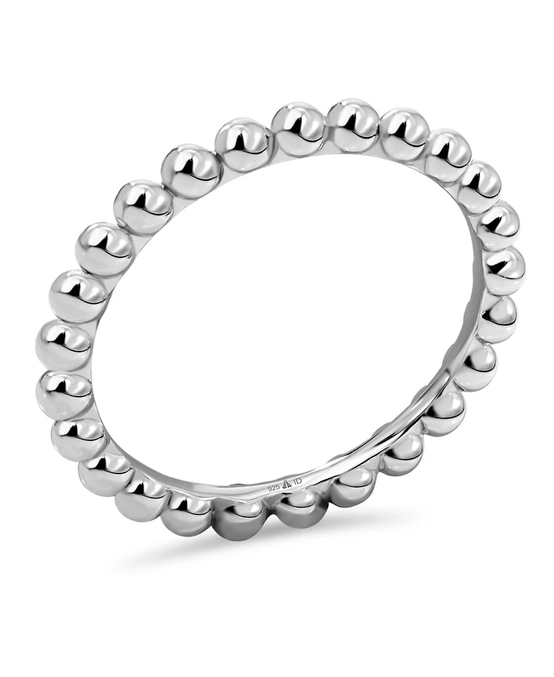Devata Beaded Ball Ring Sterling Silver,
