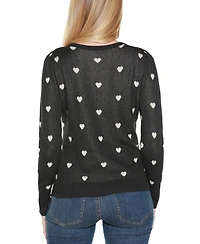 Belldini Women's Tiny Hearts Sweater