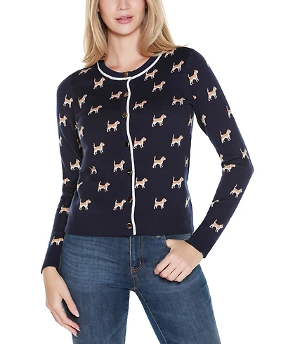 Belldini Women's Fetch-ing Fun Cardigan Sweater