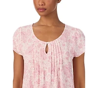 Lauren Ralph Women's Floral Flutter Sleeve Nightgown