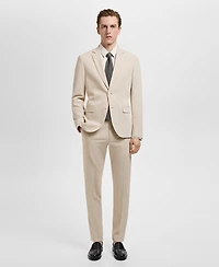 Mango Men's Stretch Fabric Super Slim-Fit Suit Pants