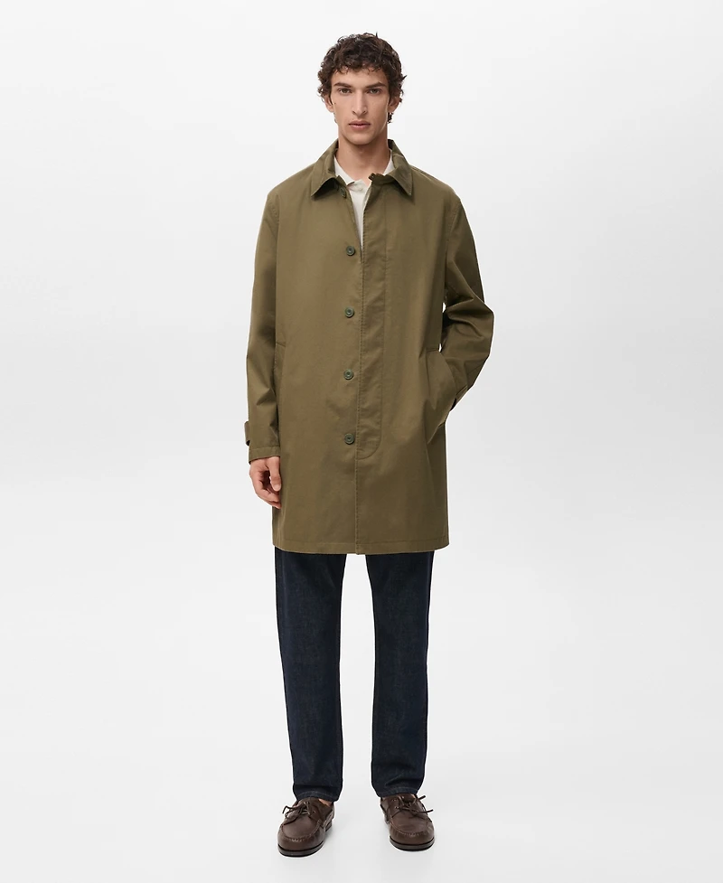 Mango Men's Classic Water-Repellent Trench Coat