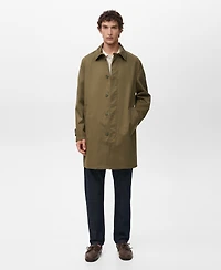 Mango Men's Classic Water-Repellent Trench Coat