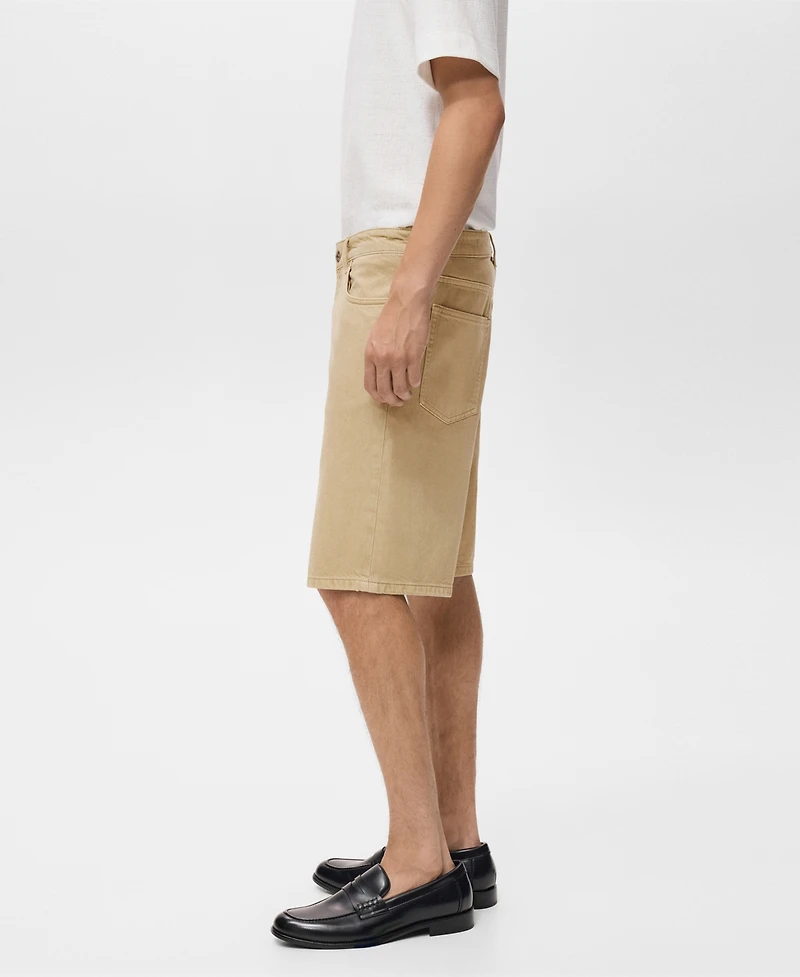 Mango Men's Denim Relaxed-Fit 9.53" Bermuda Shorts