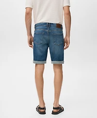 Mango Men's Slim-Fit Denim Bermuda Shorts