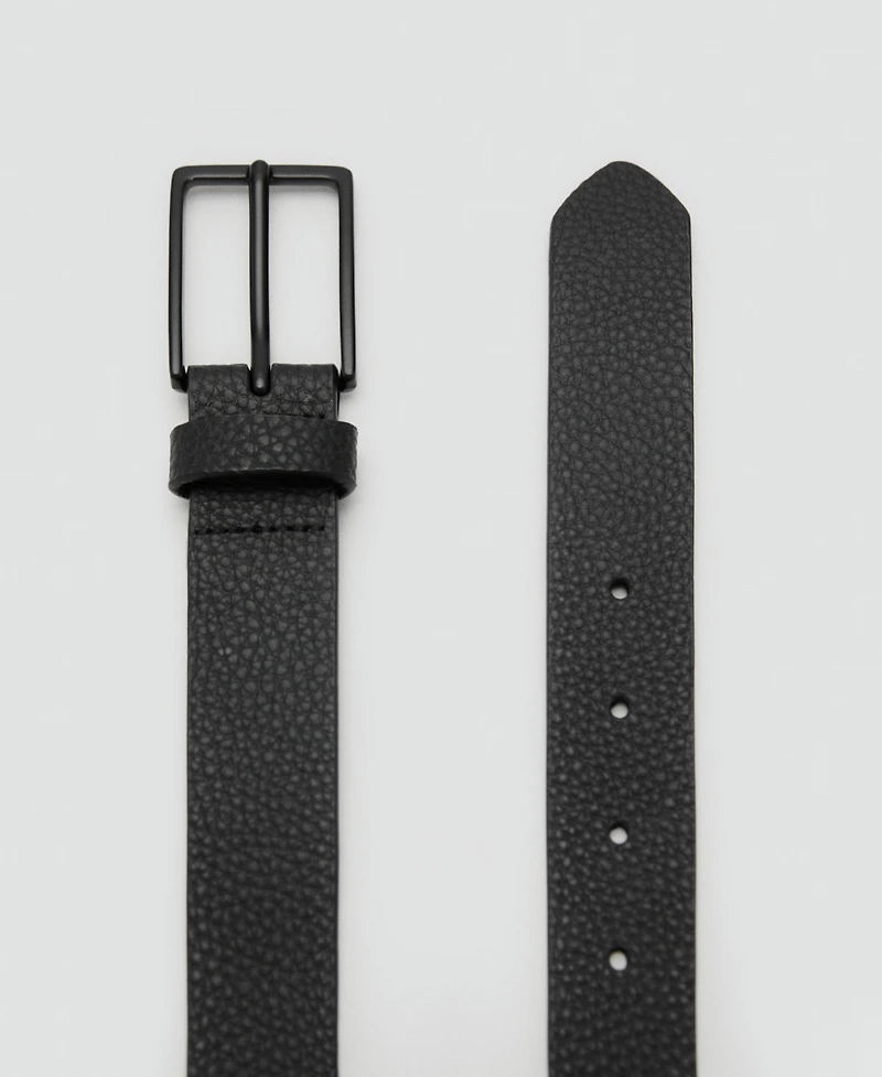 Mango Men's Pebbled Leather Belt