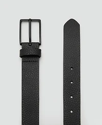 Mango Men's Pebbled Leather Belt
