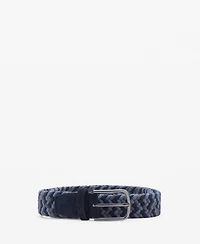Mango Men's Braided Elastic Colored Belt