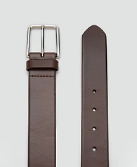 Mango Men's Buckle Leather Belt