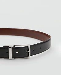 Mango Men's Reversible Suit Leather Belt