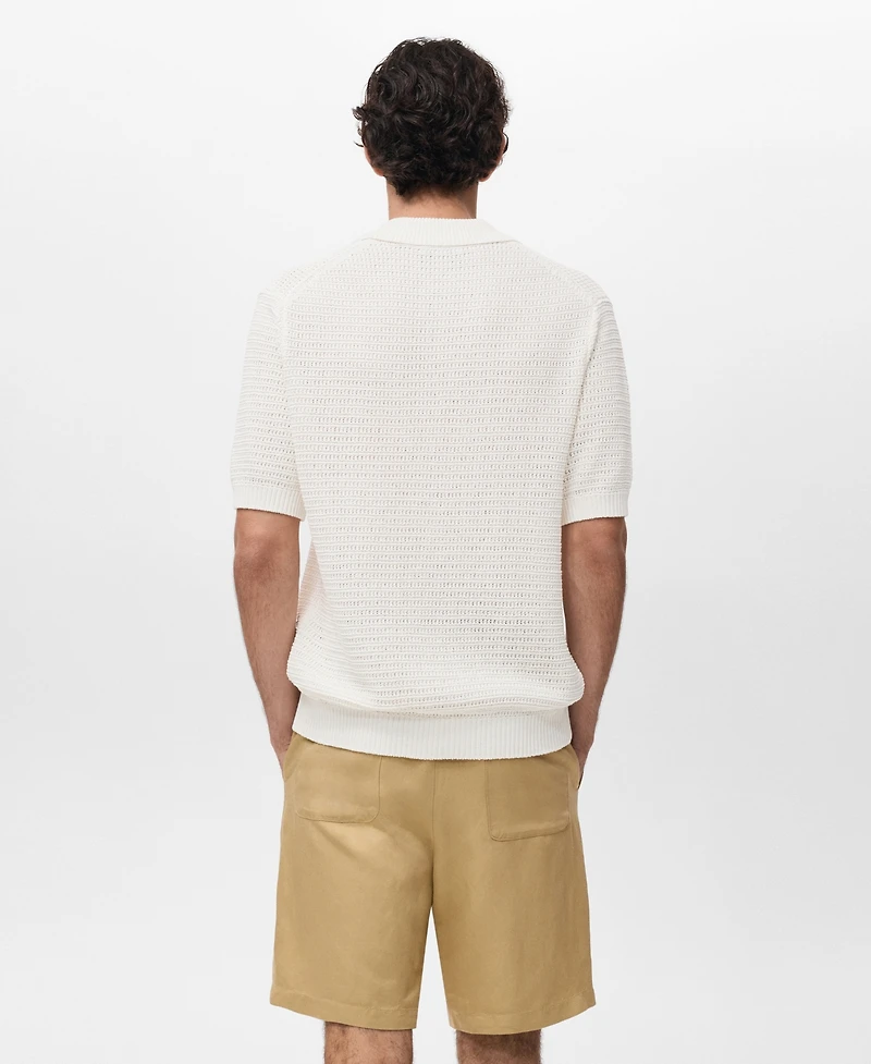 Mango Men's Cotton Knit Shirt