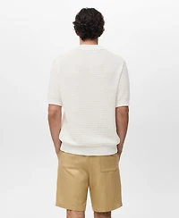 Mango Men's Cotton Knit Shirt