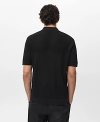 Mango Men's Fine-Knit Cotton Polo Shirt