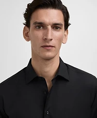 Mango Men's Slim-Fit Cotton Poplin Dress Shirt