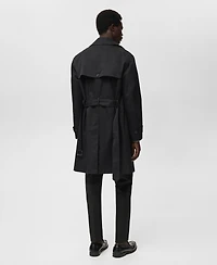 Mango Men's Water-Repellent Belted Trench Coat