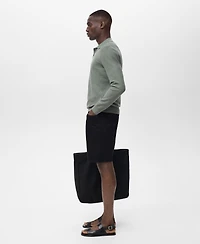 Mango Men's Micro-Structured Cotton Polo Shirt