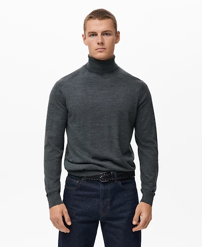 Mango Men's Wool Turtleneck Sweater