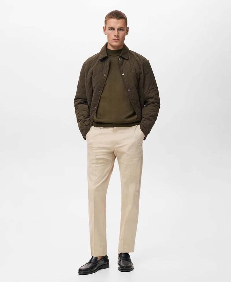 Mango Men's Wool Mock Neck Sweater