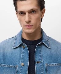 Mango Men's Denim Pockets Jacket