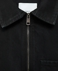 Mango Men's Pockets Denim Jacket