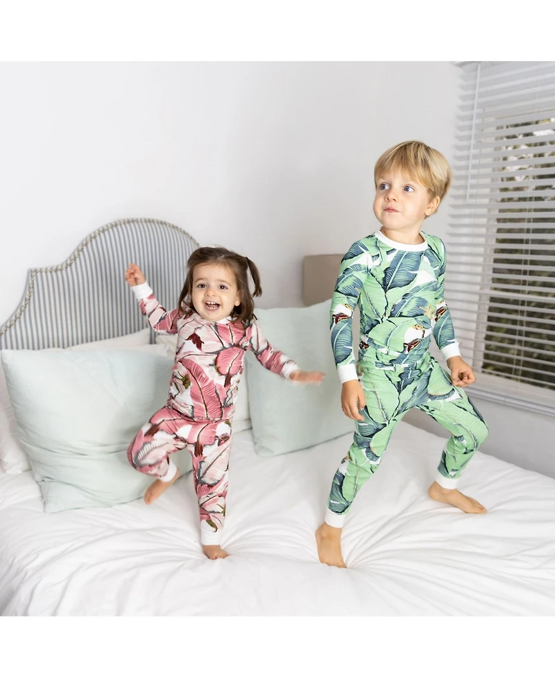 Sant and Abel Kids Martinique Green Banana Leaf Pj Set
