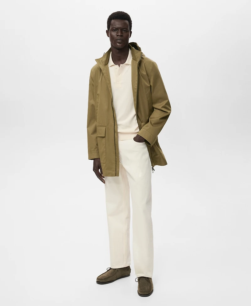 Mango Men's Cotton Knitted Polo Shirt