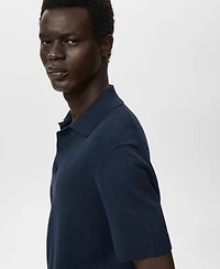 Mango Men's Cotton Knitted Polo Shirt