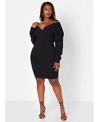 Msgd Women's On Your Mind Cotton Mini Bodycon Dress