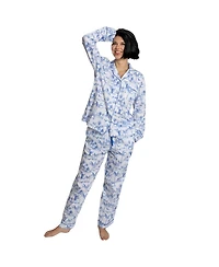 Sant and Abel Women's Skydog Blue Toile Long Pj Set