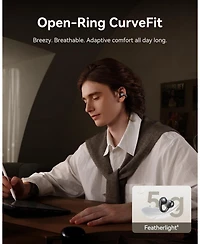 Baseus Bowie MC1 Pro Open Ear Clip-On Headphones, Hi-Res Ldac & HiFi4 Acoustic Sound, 5g Ultra-Lightweight Comfort, SuperBass 2.0, Dnn 4-Mic Ai Clear