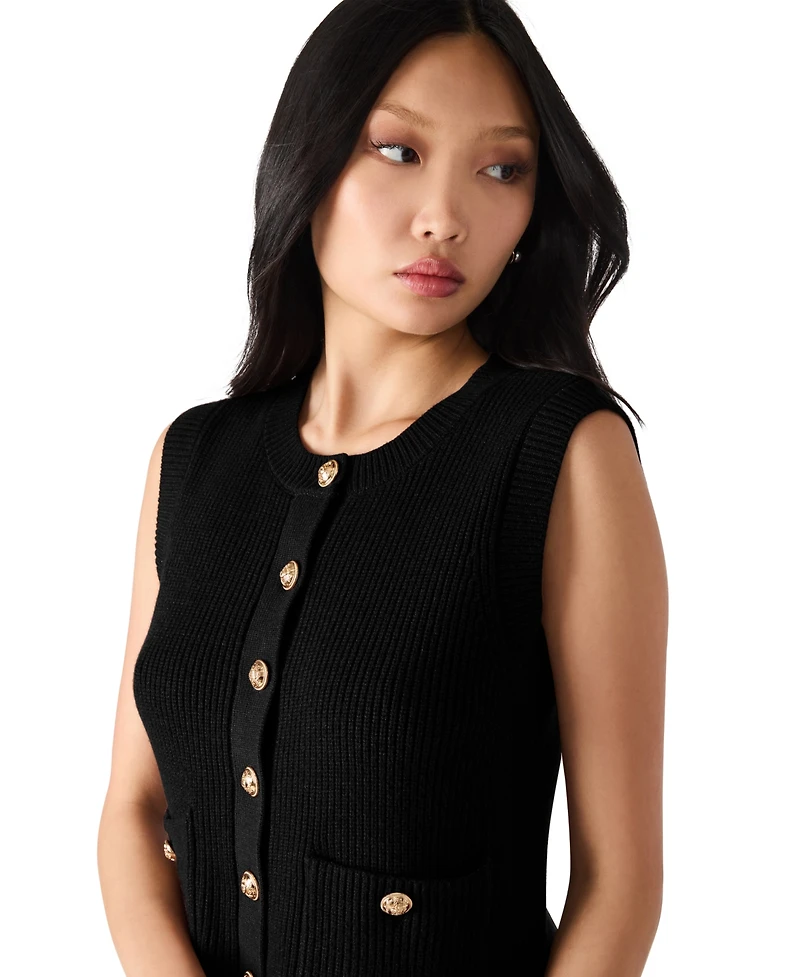 Steve Madden Women's Aliya Sleeveless Knit Sweater Vest