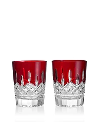 Waterford Lismore Red Double Old-Fashioned Glass, Set of 2