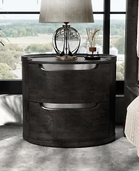 Furniture of America Addeso 24.5" Solid Wood 2-Drawer Nightstand