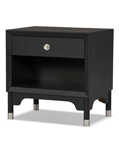 Furniture of America Forma 26" Solid Wood 1-Drawer Nightstand with Touch Light