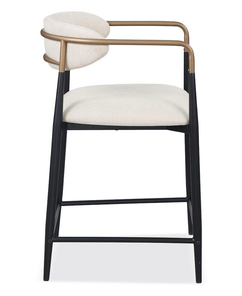 Furniture of America 2-Pc. Darcy Metal Upholstered Counter Height Chair Set