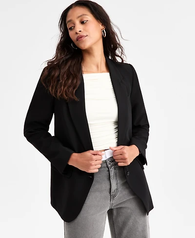Bar Iii Women's Oversized Crepe Blazer, Macy's Exclusive