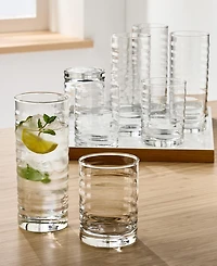 Arch Studio Rippled Double Old-Fashioned and Highball Glasses, Set of 8, Macy's Exclusive