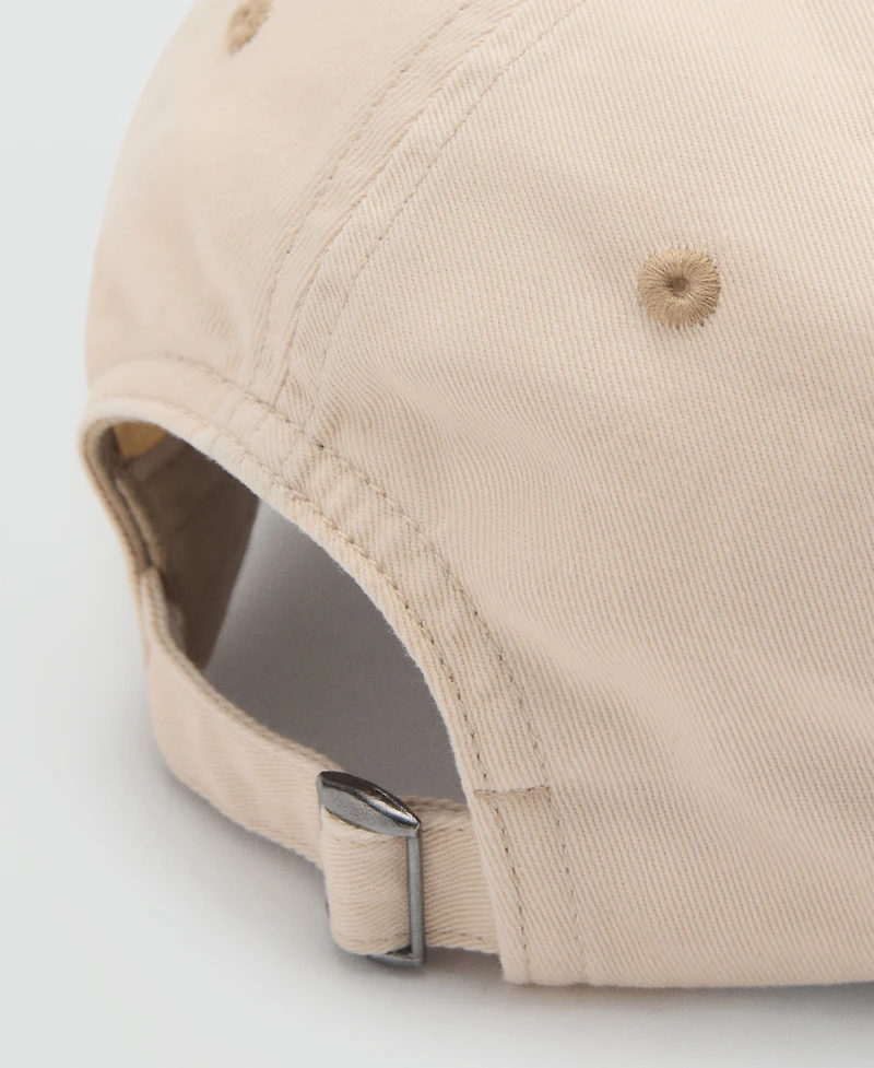 Mango Men's Embroidered Cotton Hat