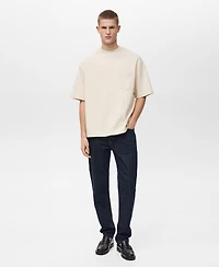 Mango Men's Oversize Cotton Pocket T-Shirt