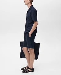 Mango Men's Structured 7.95" Knitted Shorts