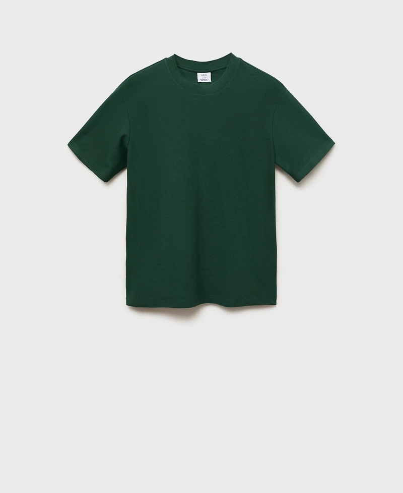 Mango Men's Regular-Fit Textured T-Shirt