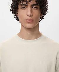Mango Men's Cotton Fine-Knit T-Shirt