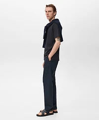 Mango Men's Cotton Fine-Knit T-Shirt