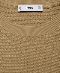 Mango Men's Cotton Knitted T-Shirt