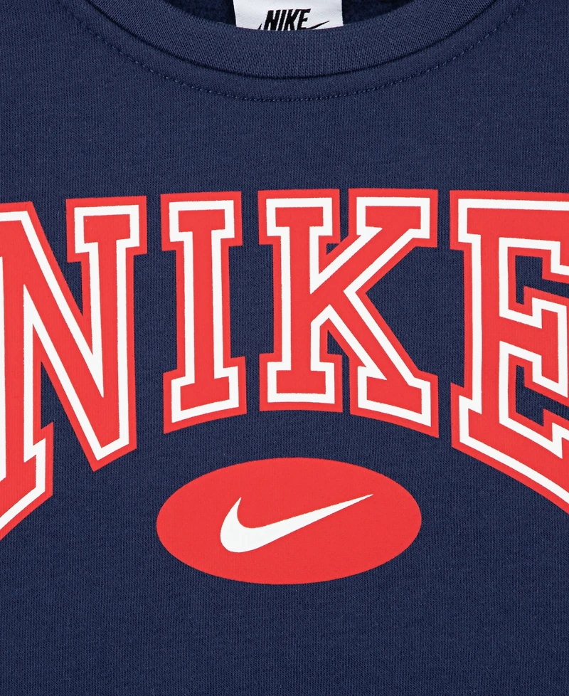 Nike Little Boys Gameday Essentials 2-Piece Crewneck Sweatshirt and Pants Set