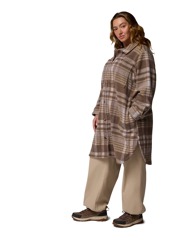 Columbia Plus Size Wildest Venture Long Fleece Coat