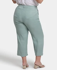 Nydj Plus Wide Leg Cargo Capri Pants