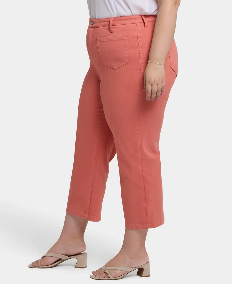 Nydj Plus Coco Relaxed Wide Leg Crop Pants