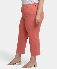 Nydj Plus Coco Relaxed Wide Leg Crop Pants