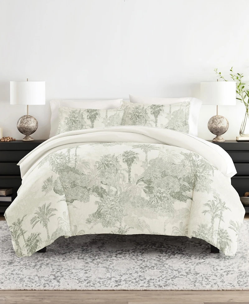 ienjoy Home Timeless Pattern Reversible 3-Pc. Duvet Cover Set